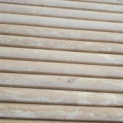 Travertine pool coping is ideal for the edges of a pool and as stair treads. 1.25″ or 2″ thick.